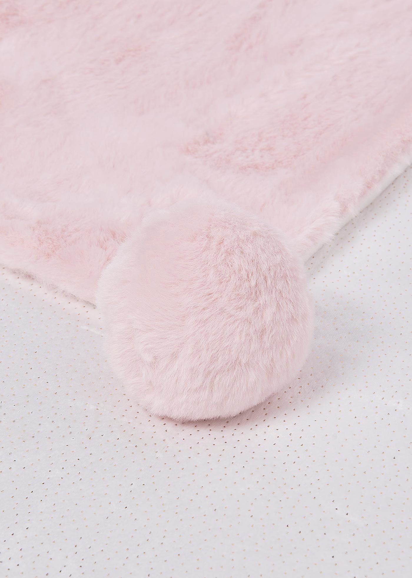 Manta pelo pompones rosa recién nacida