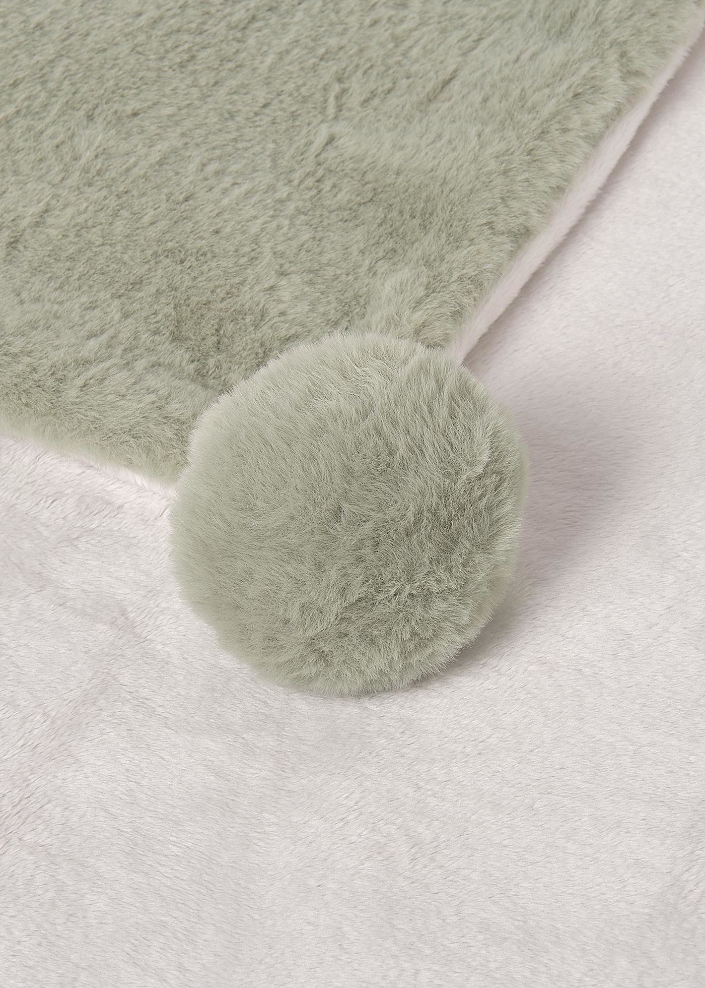 Manta pelo pompones verde recién nacid@