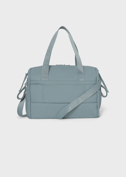 Bolso pañalera impermeable azul recién nacido