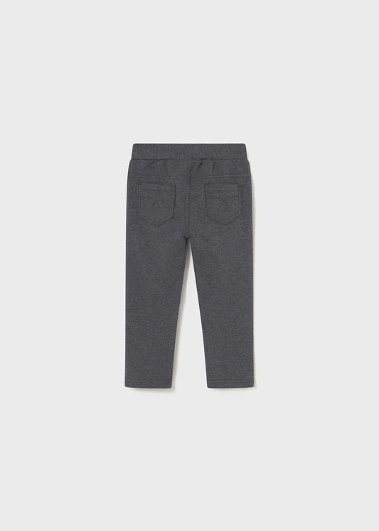 Pantalón felpa básico gris bebé niña