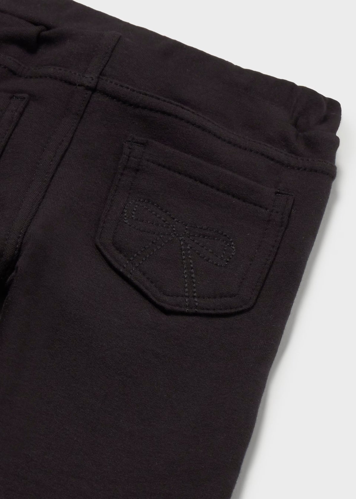 Pantalón felpa básico negro bebé niña