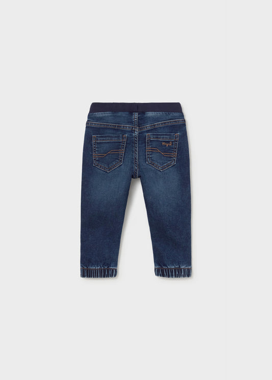 Pantalón jogger mezclilla oscuro bebé niño