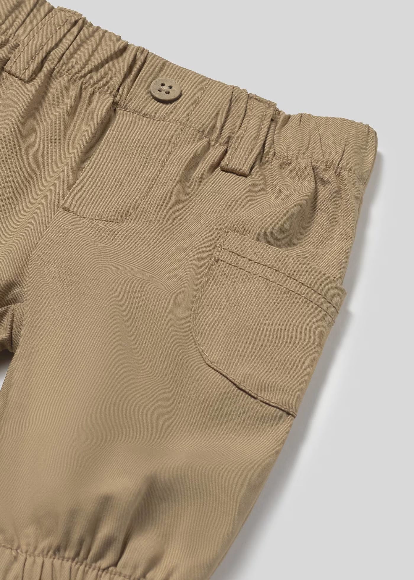 Conjunto playera manga larga con pantalón camel recién nacido
