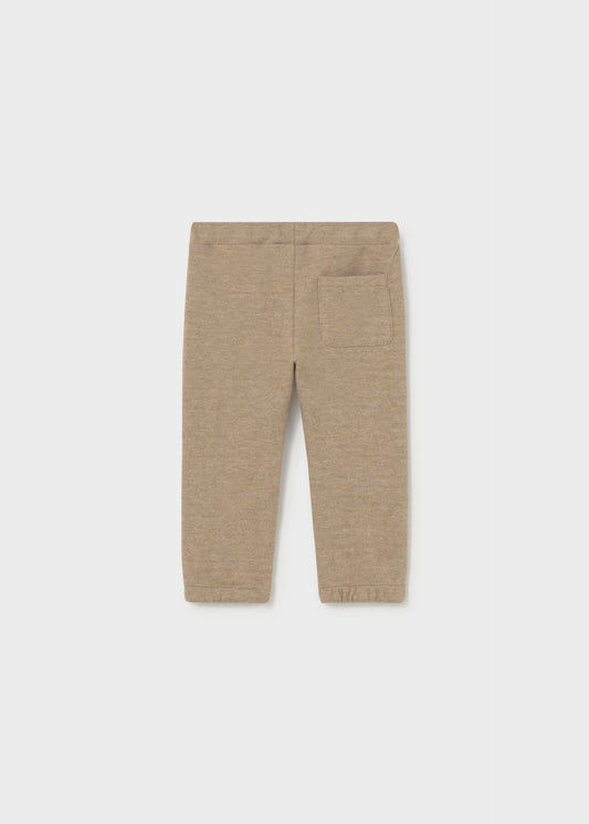 Pantalón punto felpa beige bebé niño