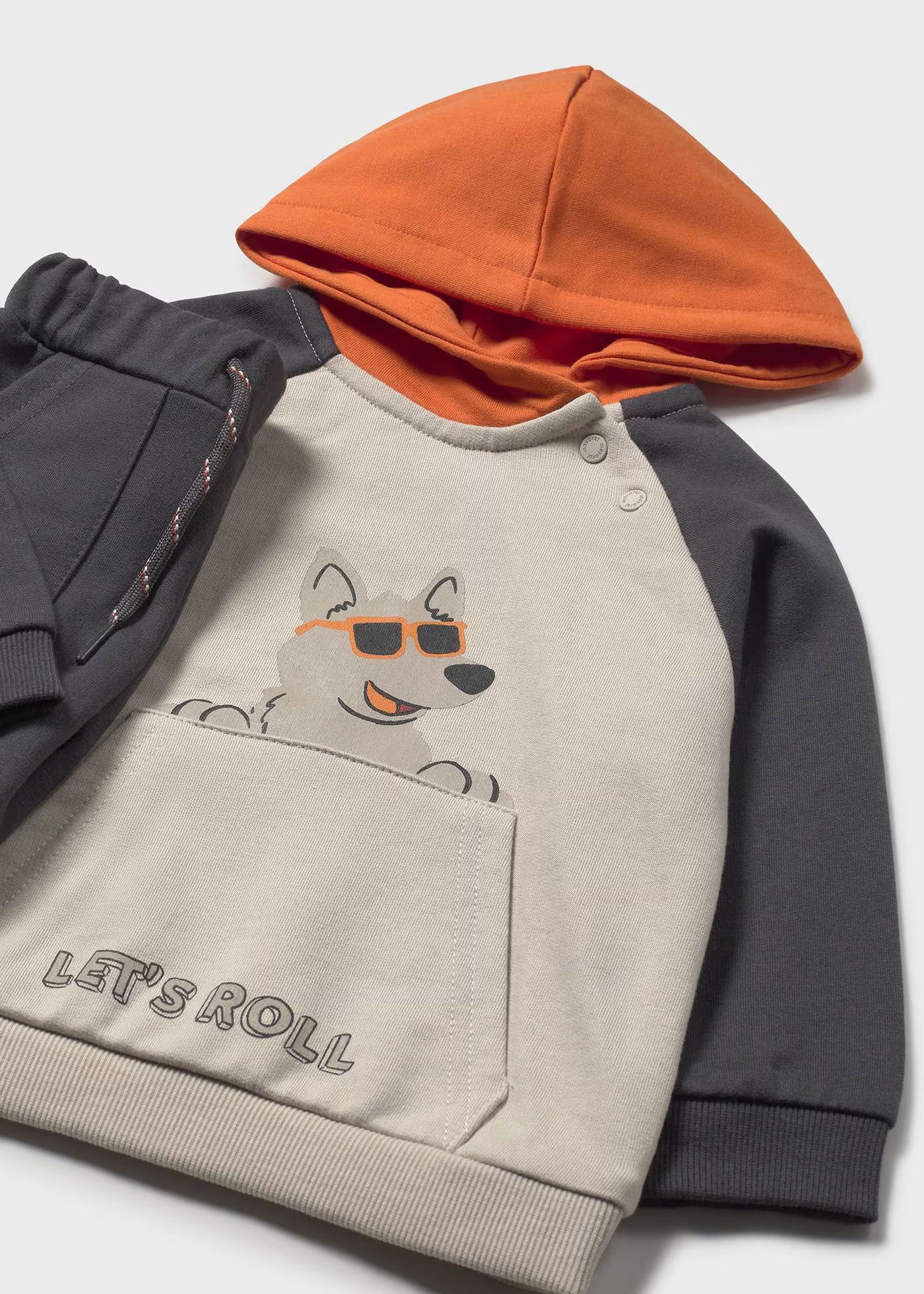 Conjunto de pants naranja 3 piezas bebé niño
