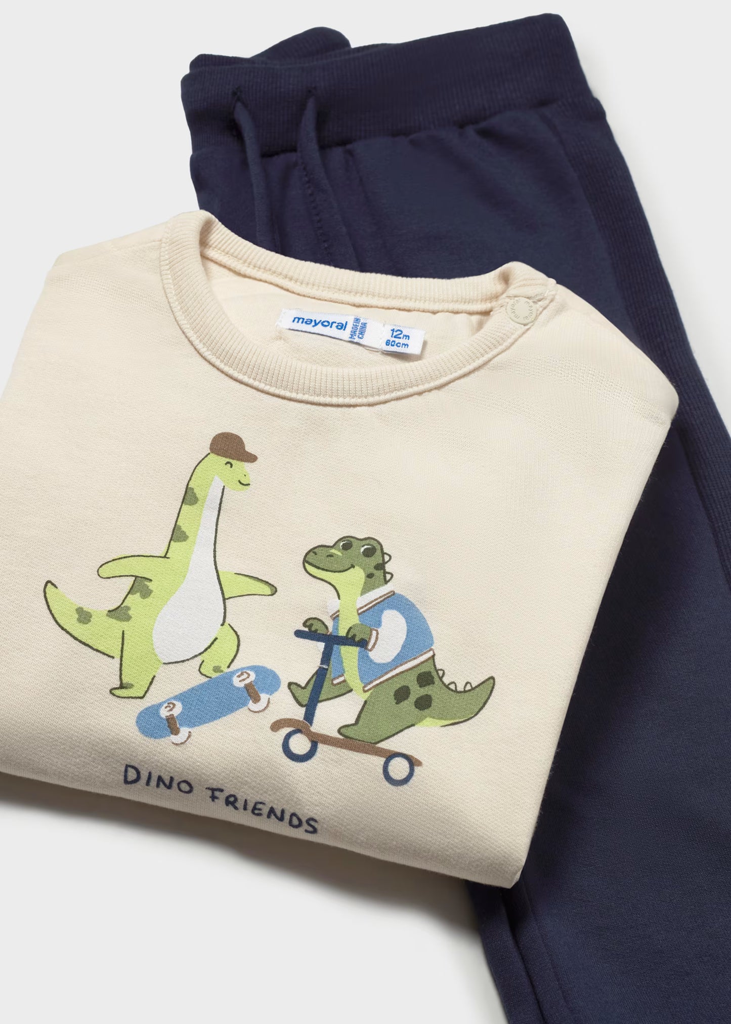 Conjunto de pants con chaleco dino bebé niño
