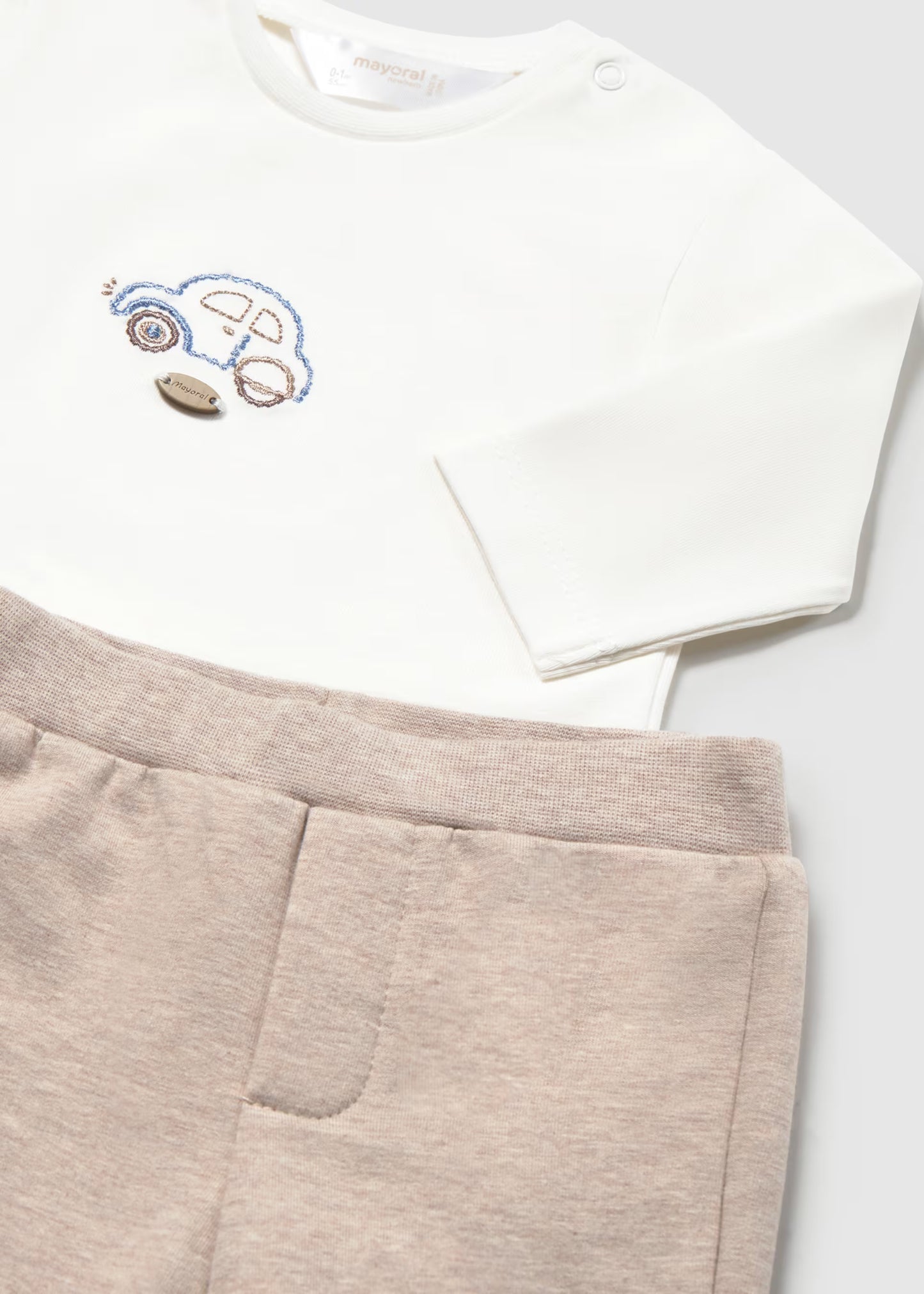Conjunto de pants con playera recién nacido