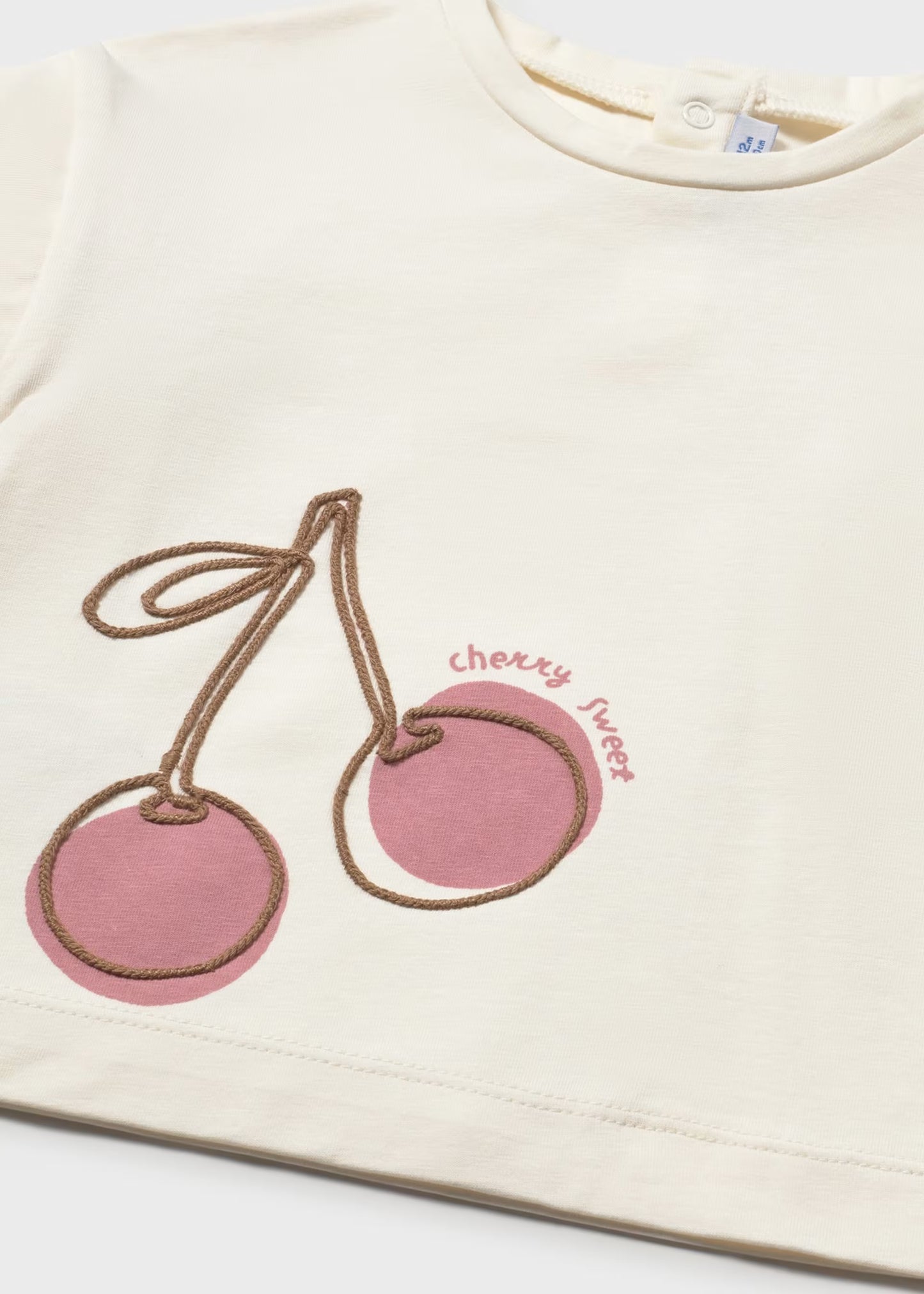 Conjunto blusa cerezas con leggings bebé niña