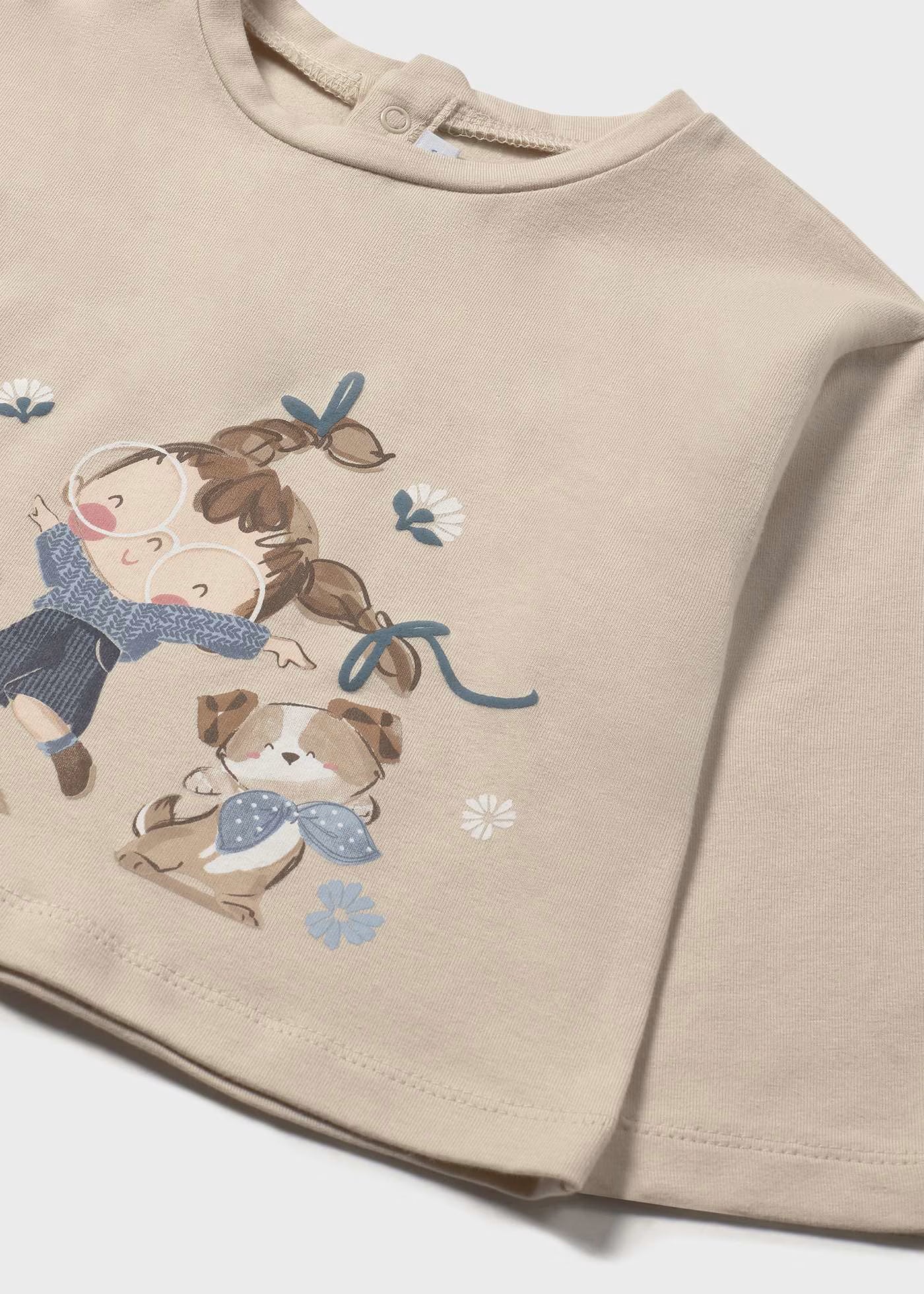 Conjunto legging estampado y camiseta bebé niña