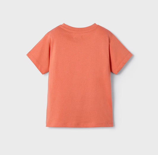 Playera naranja rino manga corta mini niño