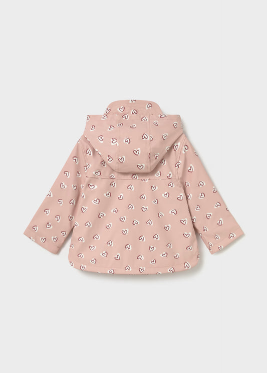 Impermeable rosa estampado bebé niña