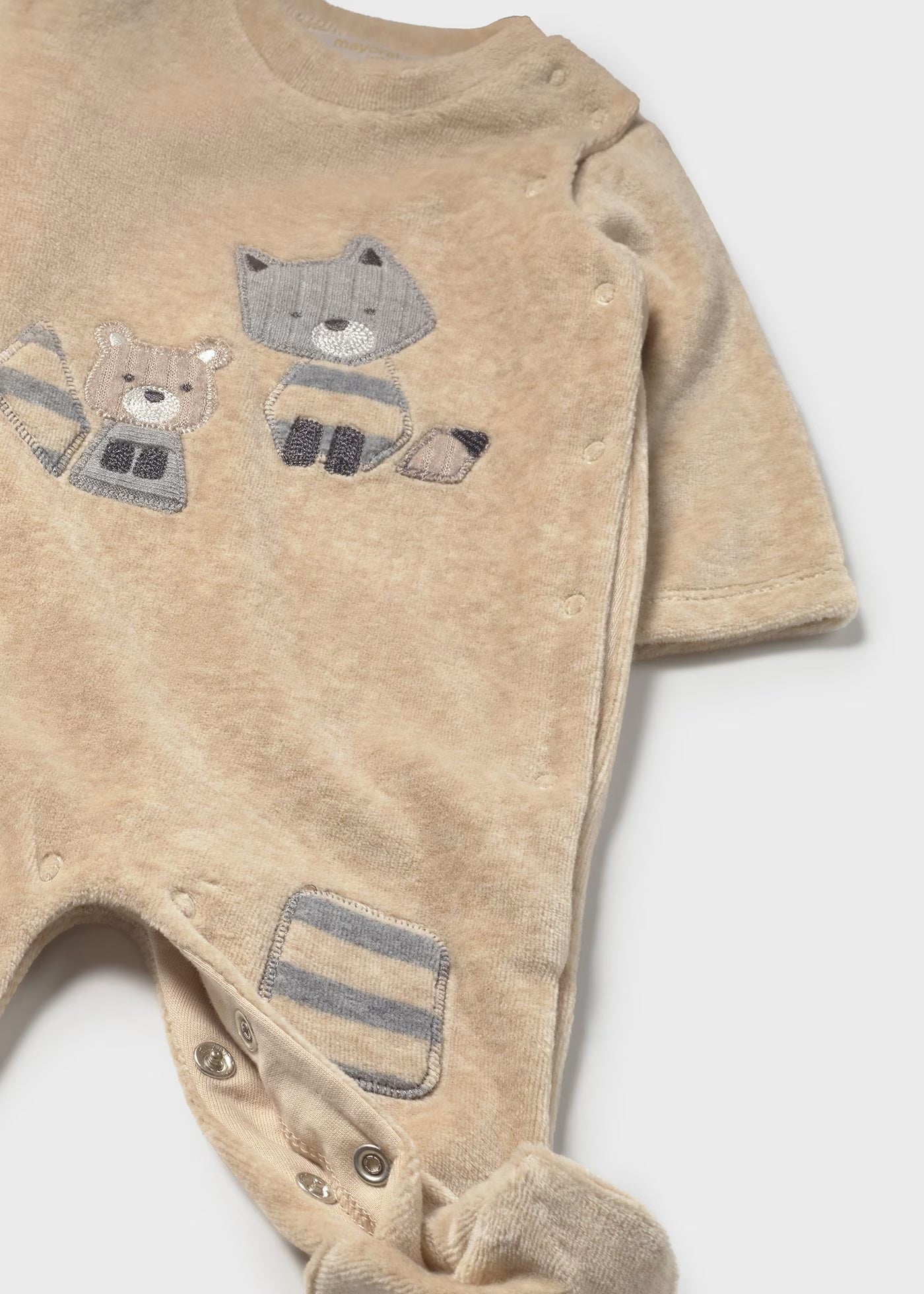 Set 2 mamelucos tundosados zorro recién nacido