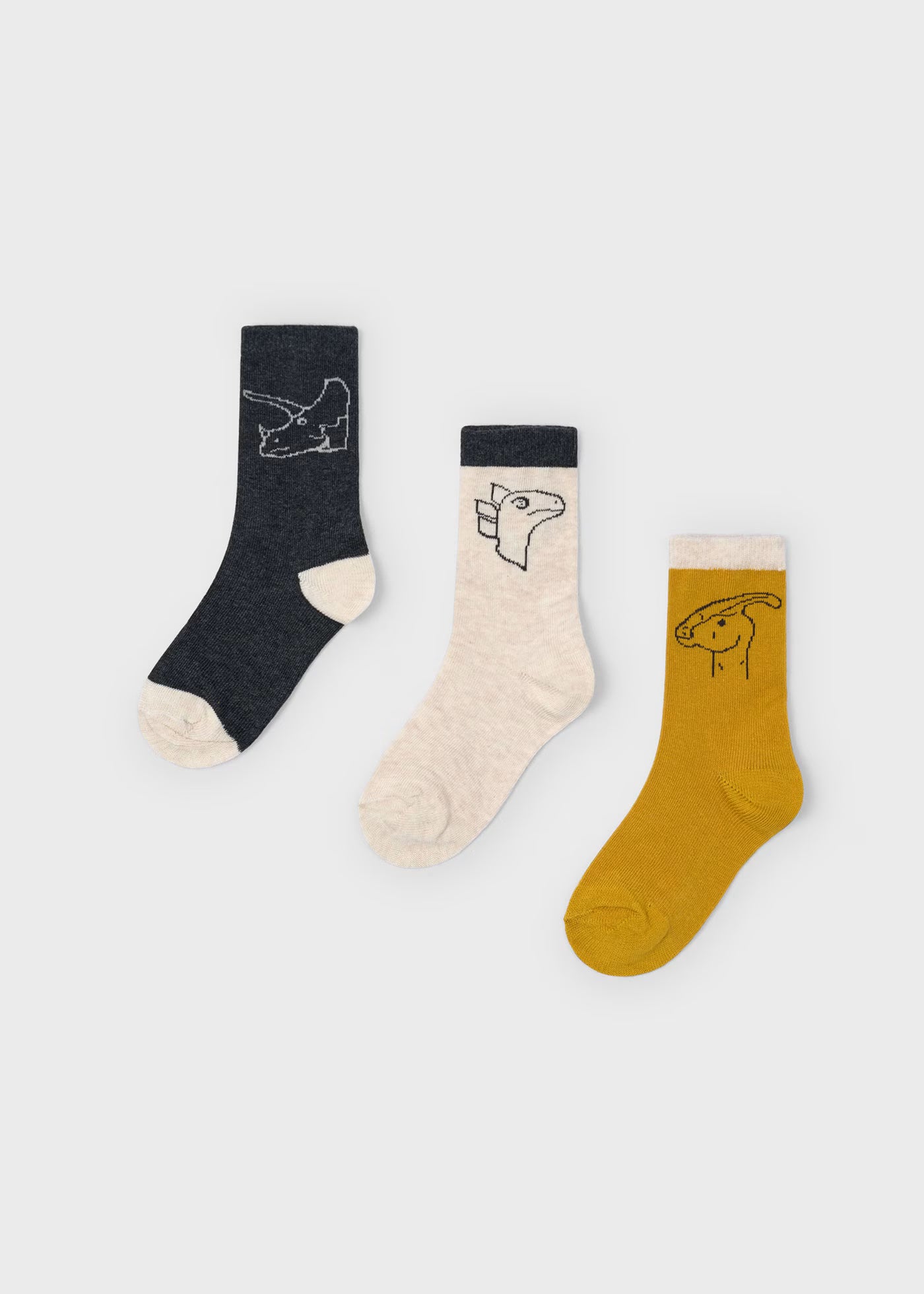 Set 3 calcetines dinosaurios mini niño