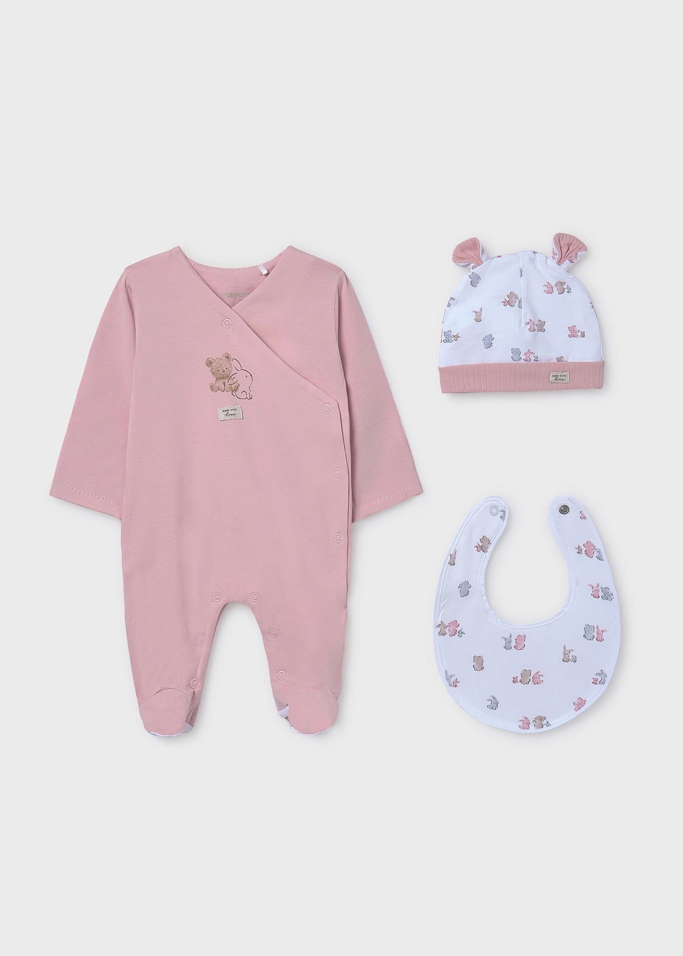 Set de regalo pijama rosa recién nacida