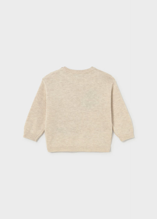 Suéter beige carritos bebé niño
