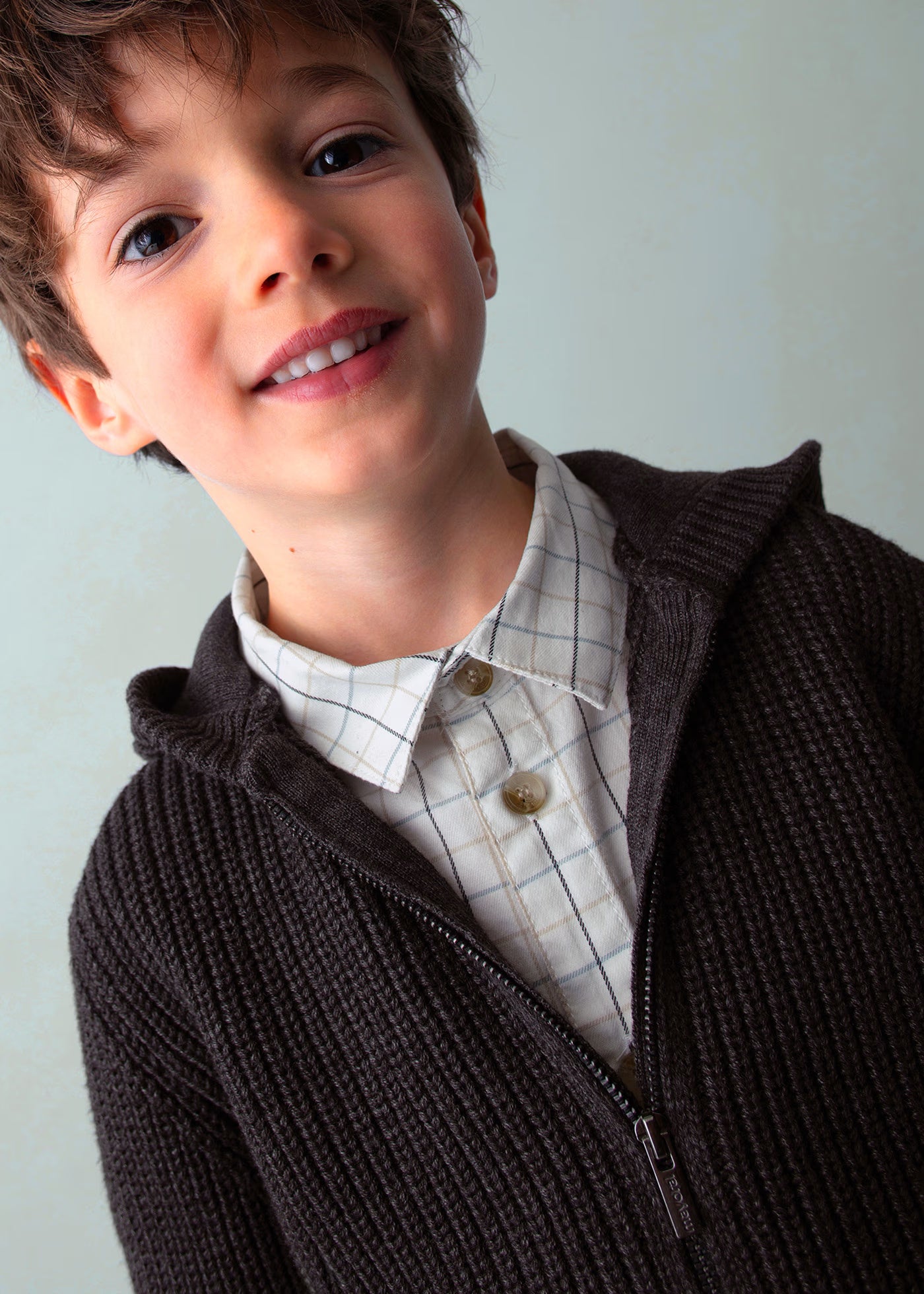 Suéter tricot gris mini niño
