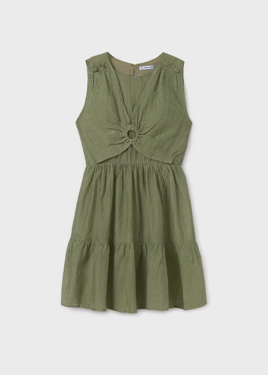 Vestido arandela musgo niña jr