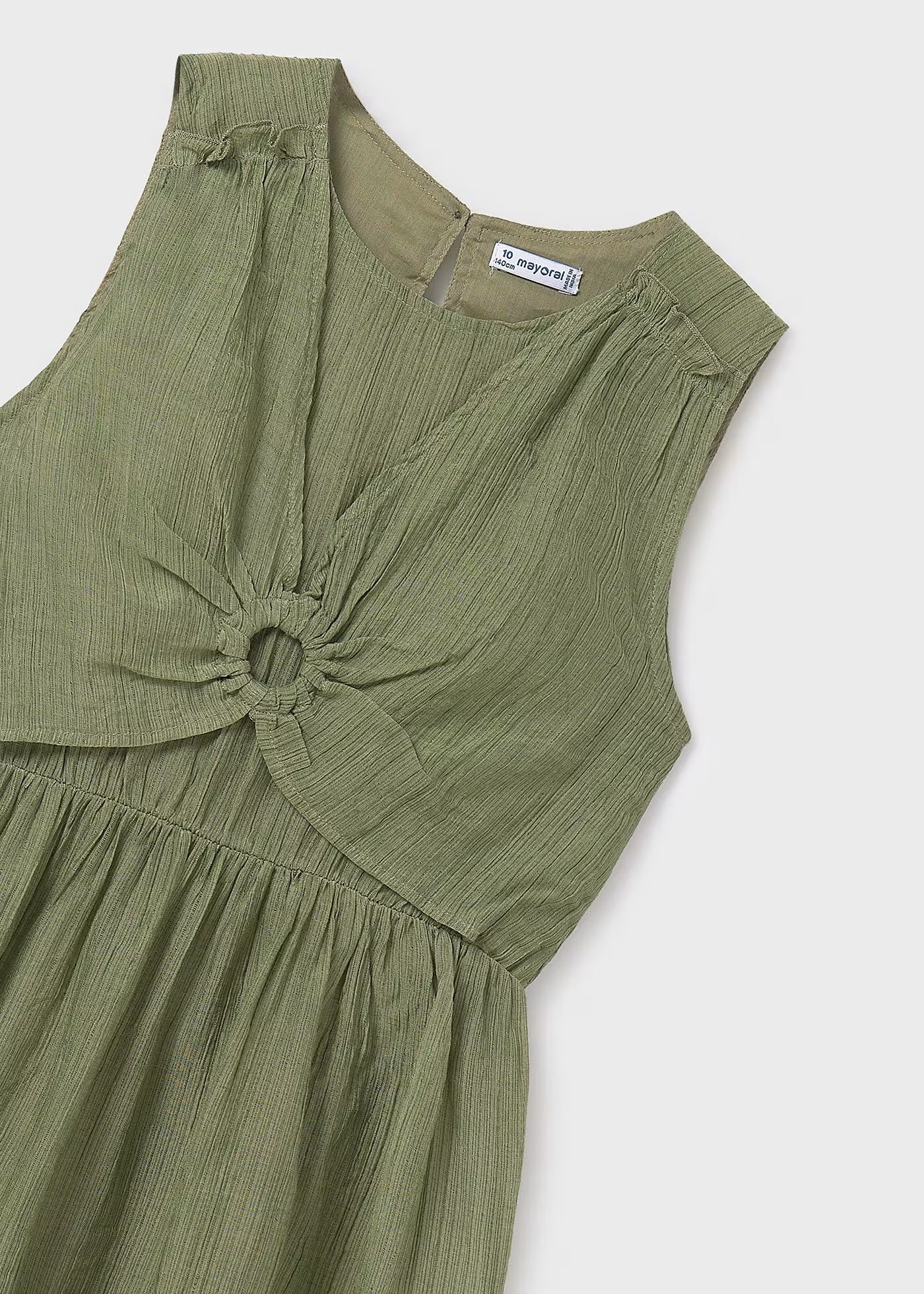 Vestido arandela musgo niña jr
