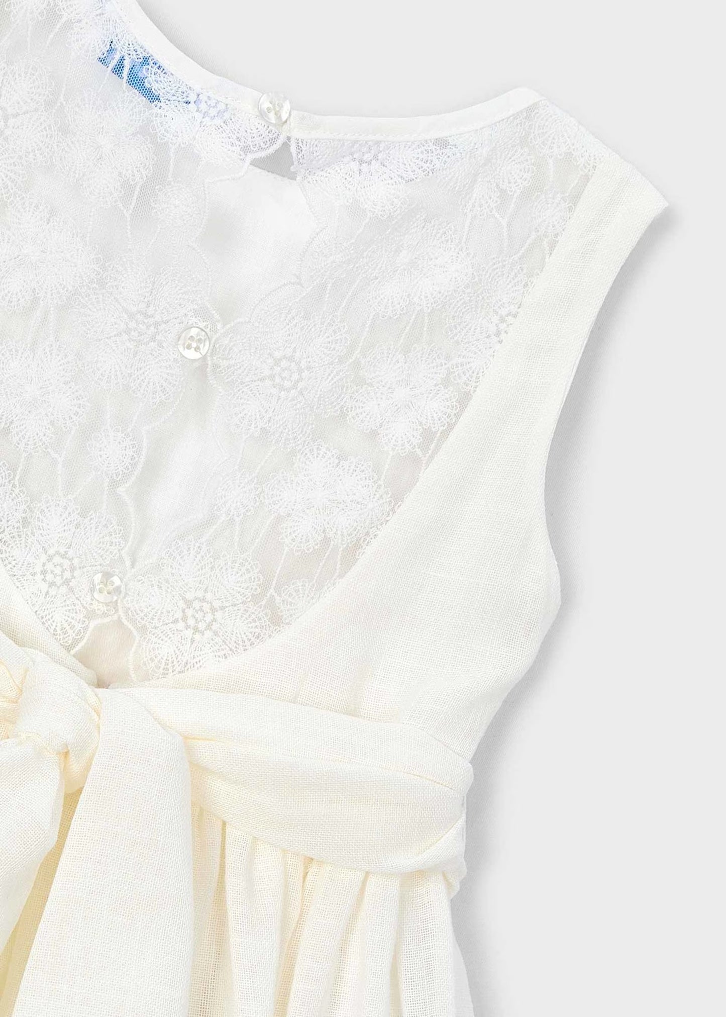 Vestido blanco ceremonia encaje mini niña