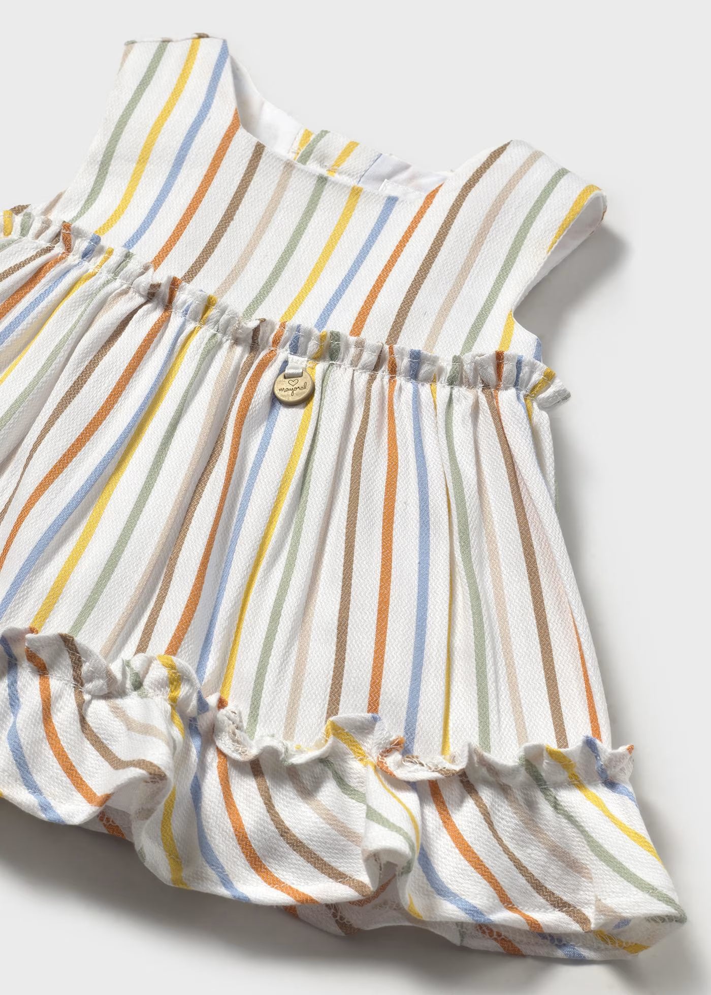 Vestido plana rayas recién nacida