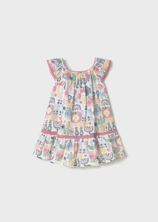 Vestido floral estampado bebé niña