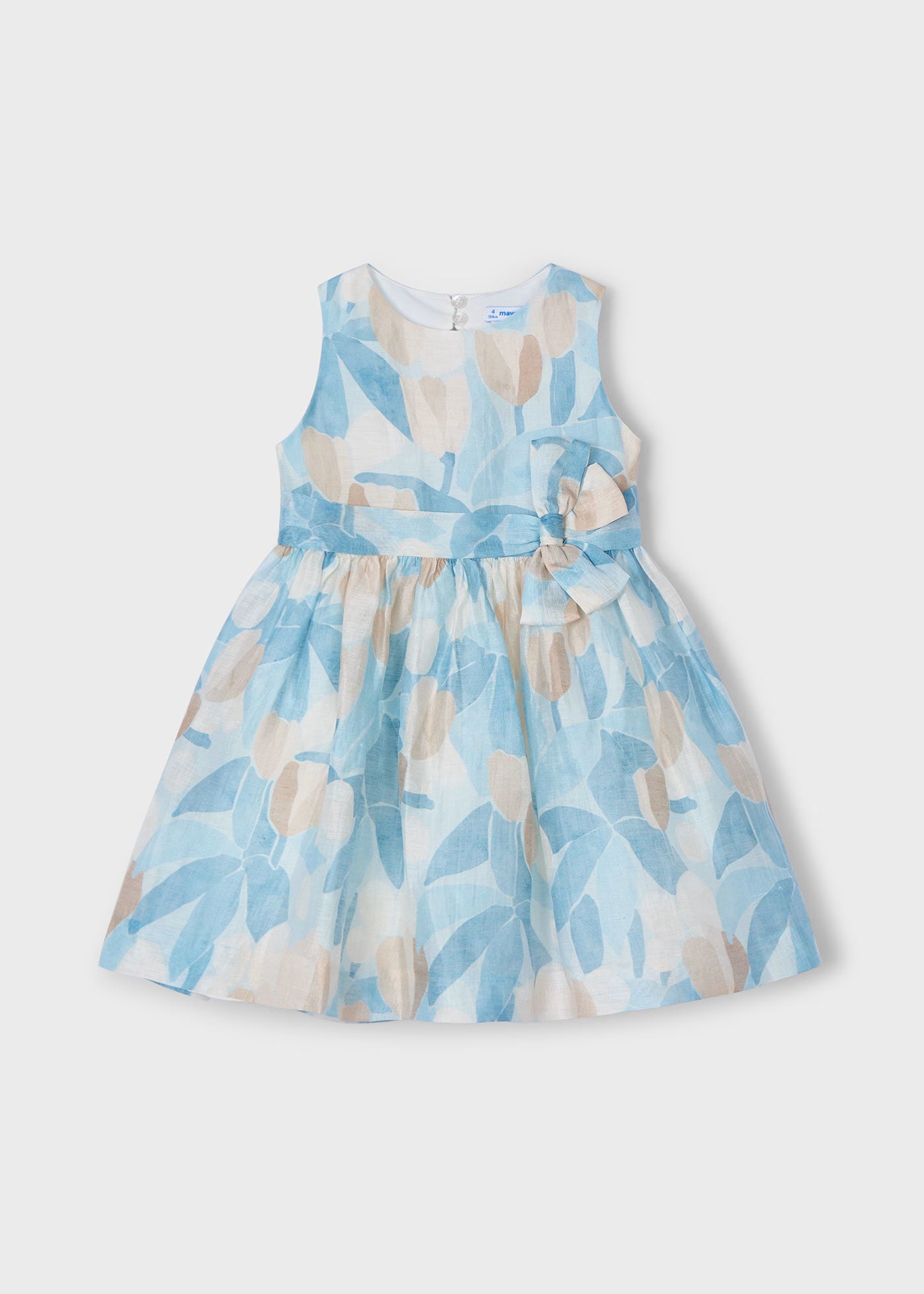 Vestido estampado azul cielo mini niña