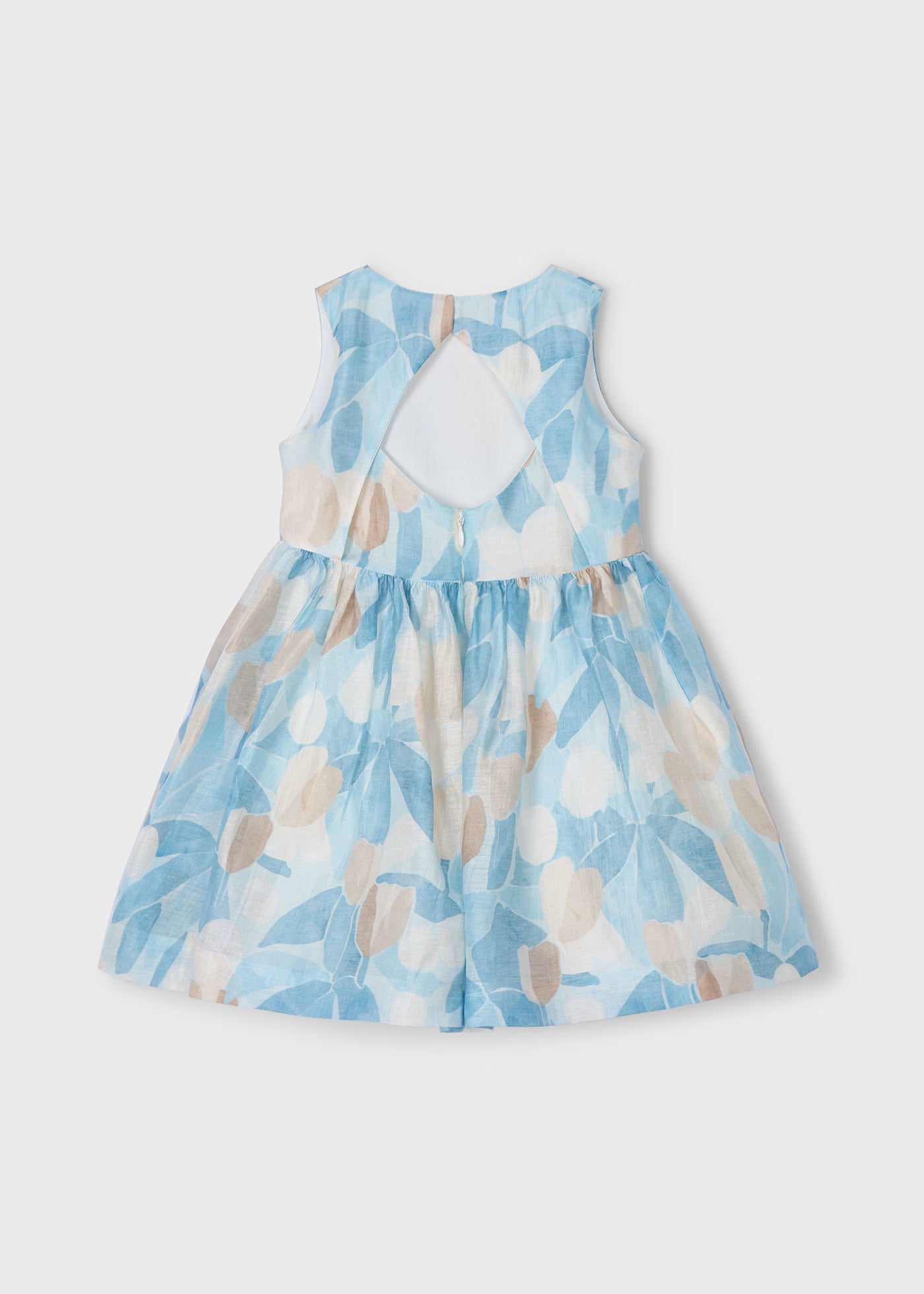Vestido estampado azul cielo mini niña