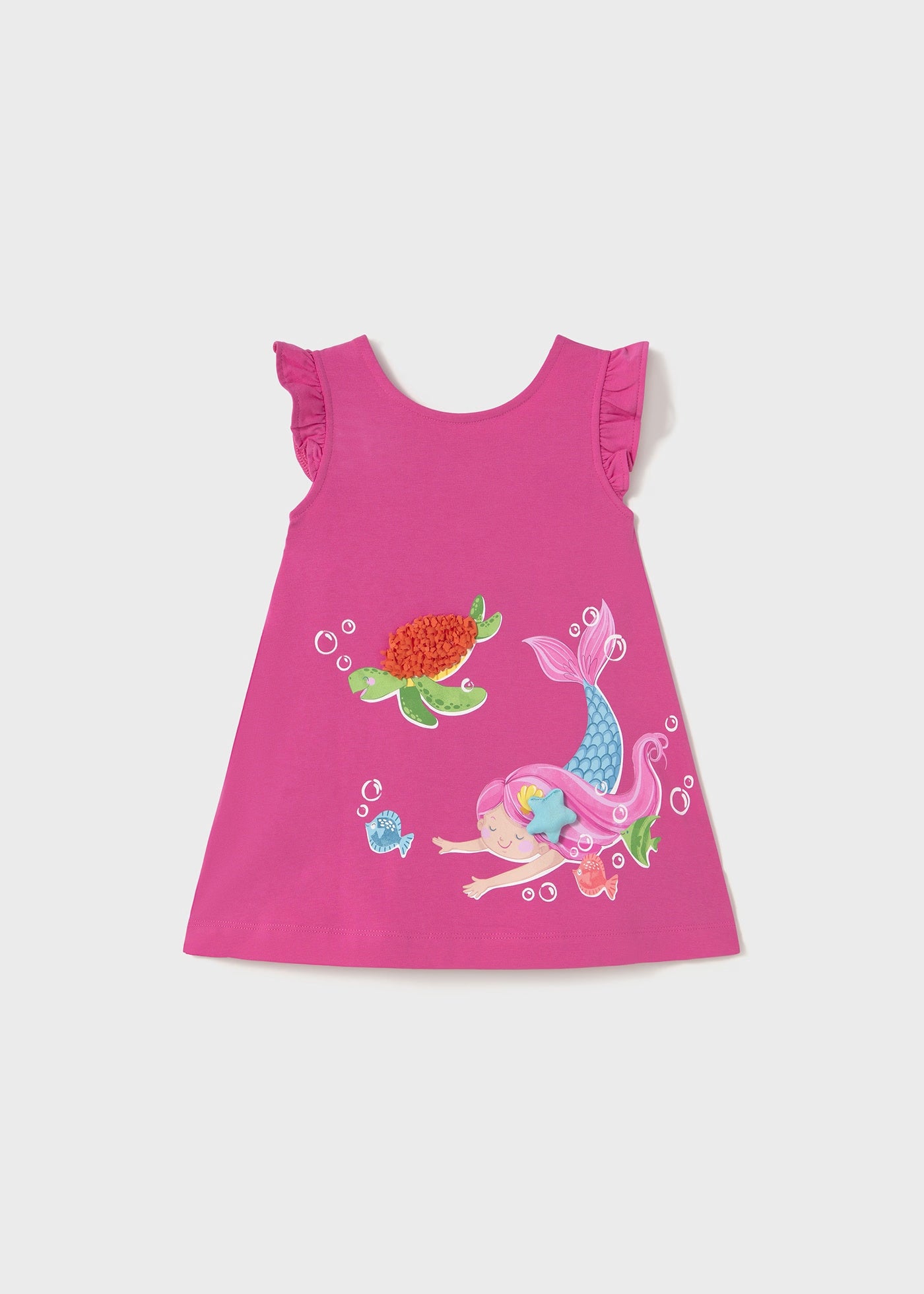 Vestido fucsia serigrafiado bebé niña