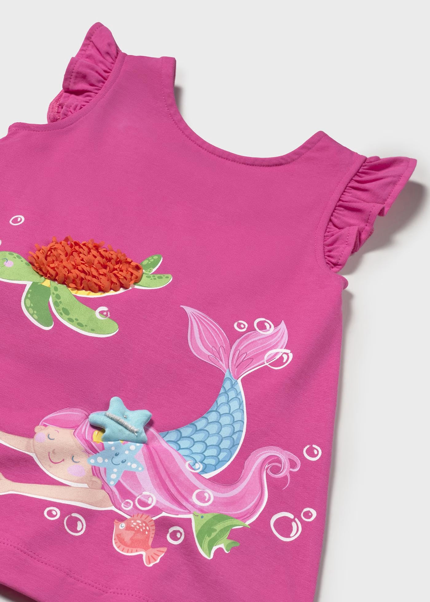 Vestido fucsia serigrafiado bebé niña