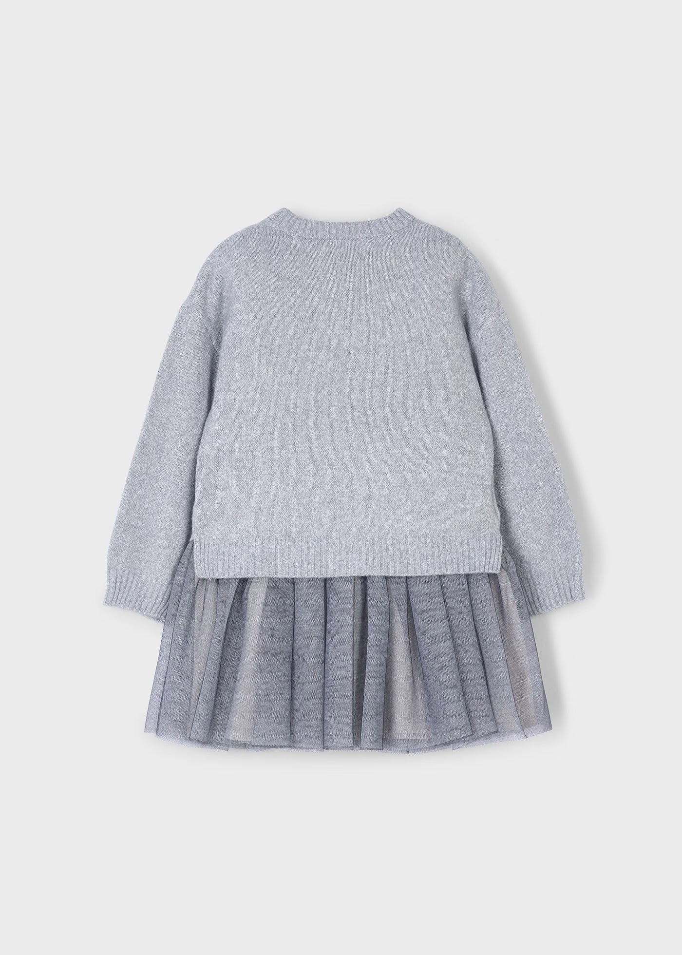 Vestido tricot combinado mini niña