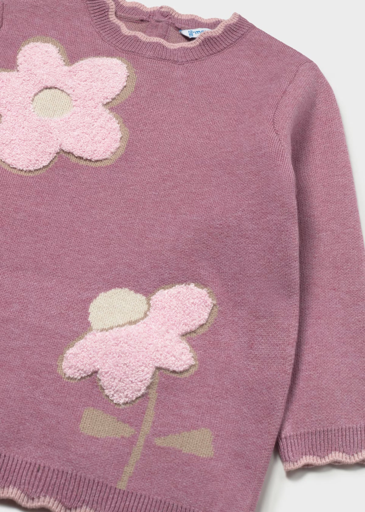Vestido tricot jacquard bebé niña
