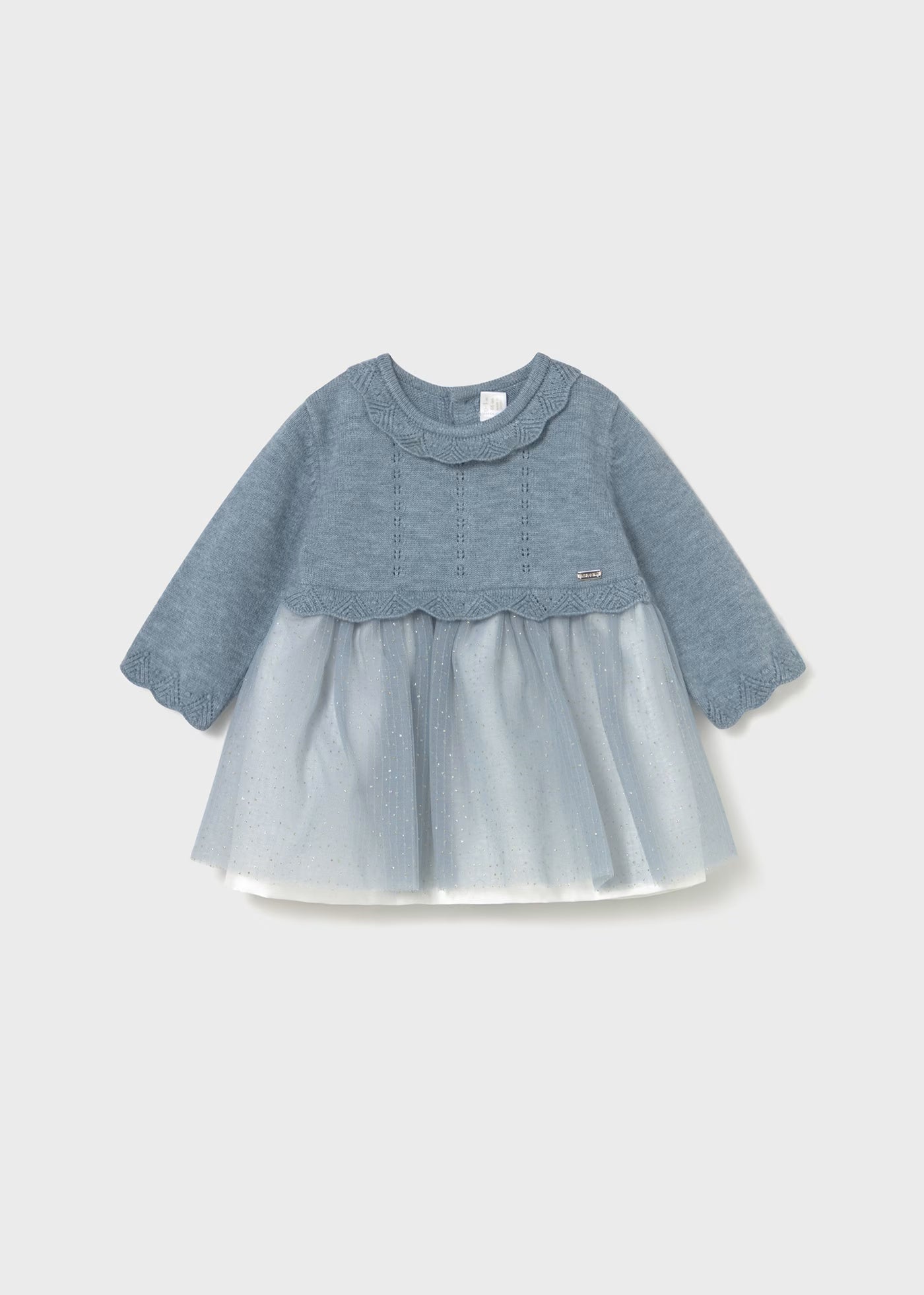 Vestido tricot y tul recién nacida