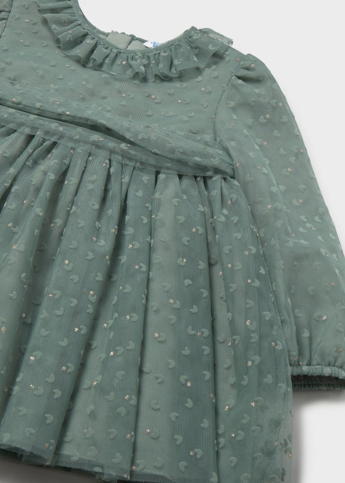 Vestido tul laurel bebé niña