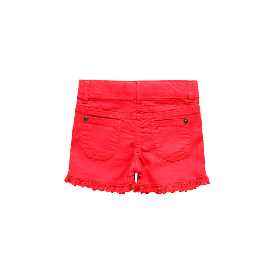 Short gabardina stretch coral mini niña