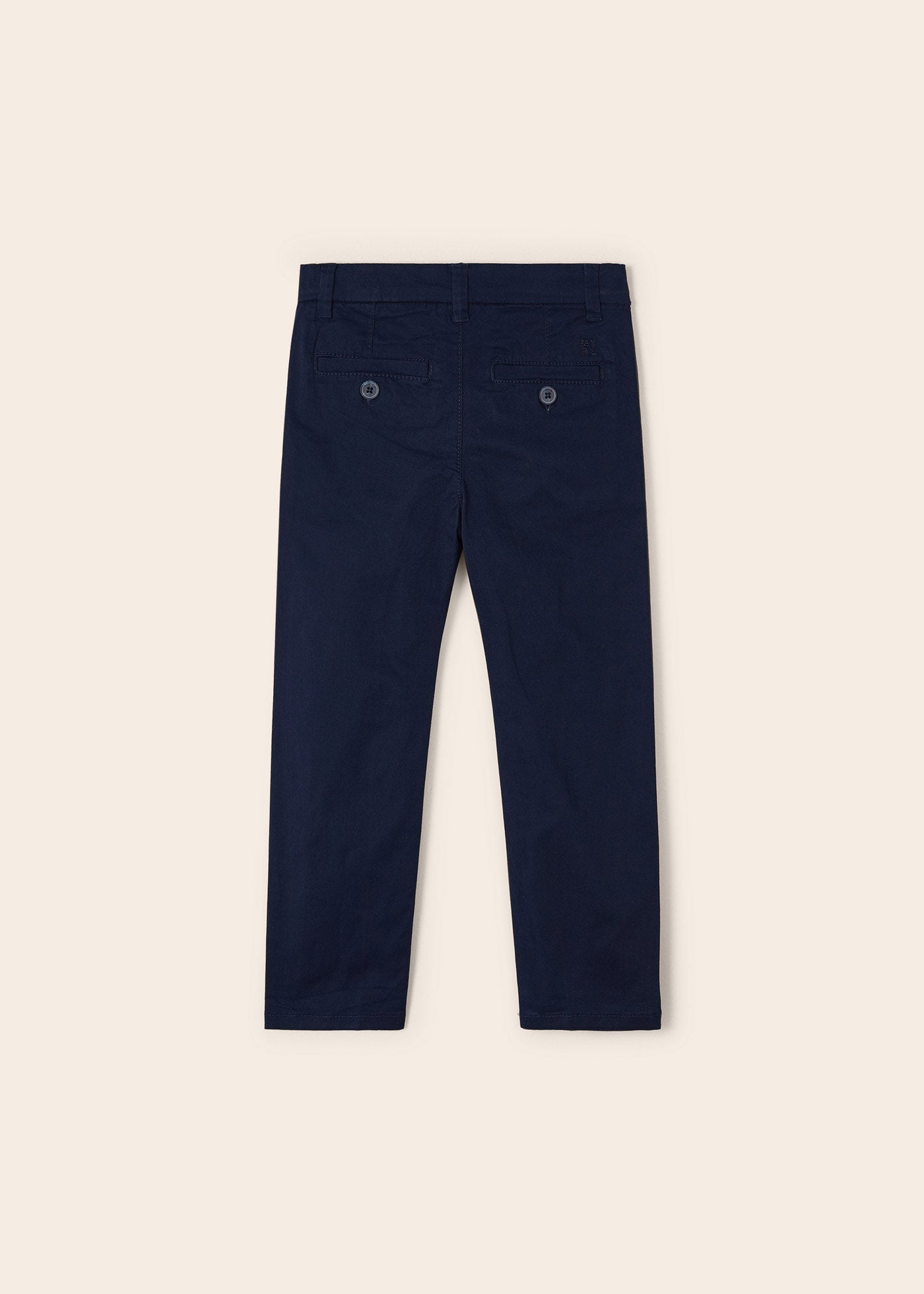 Pantalón chino de algodón azul marino para mini niño