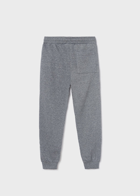Pants largo deportivo gris con algodón para niño jr
