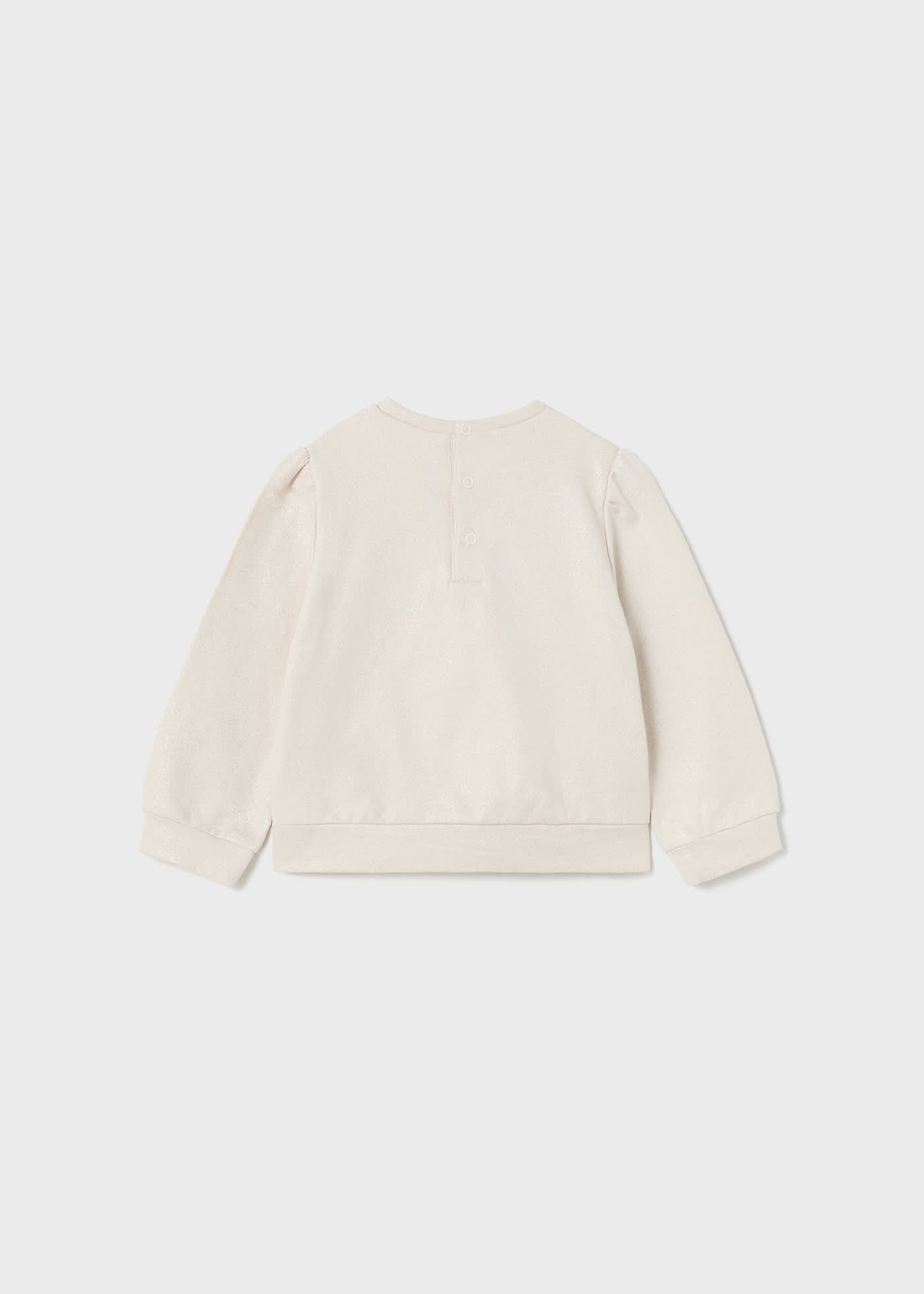 Sudadera beige de algodón para bebé niña