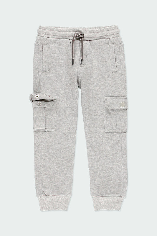 Pants felpa gris con bolsillos niño jr