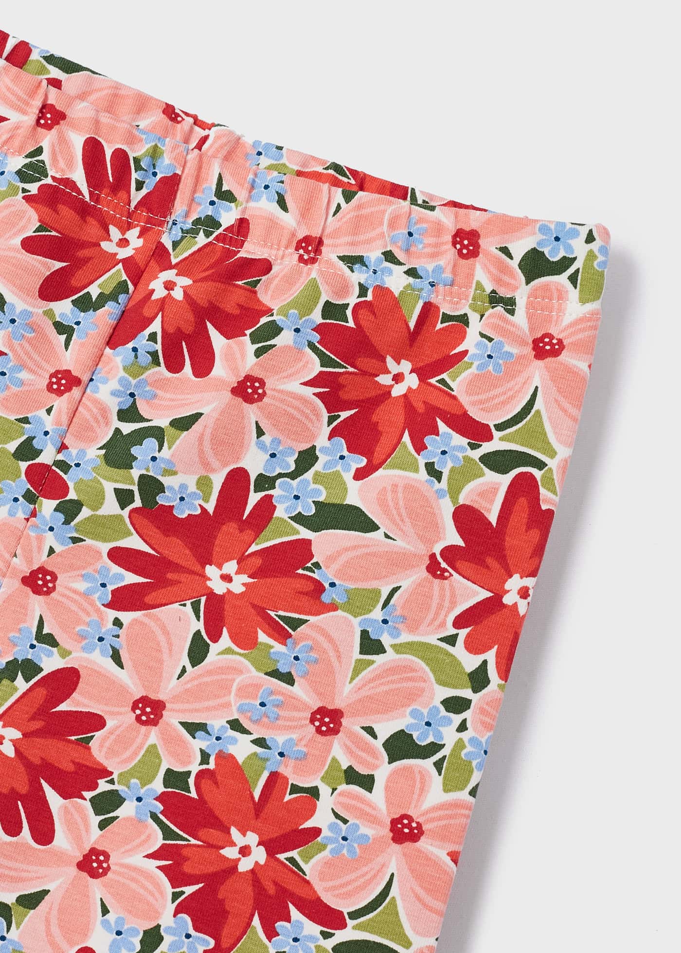 Conjunto naranja blusa con leggings estampado de algodón para mini niña