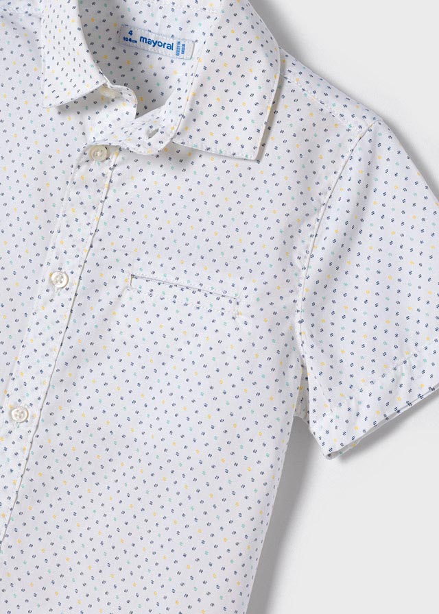 Camisa blanca manga corta ECOFRIENDS mini niño