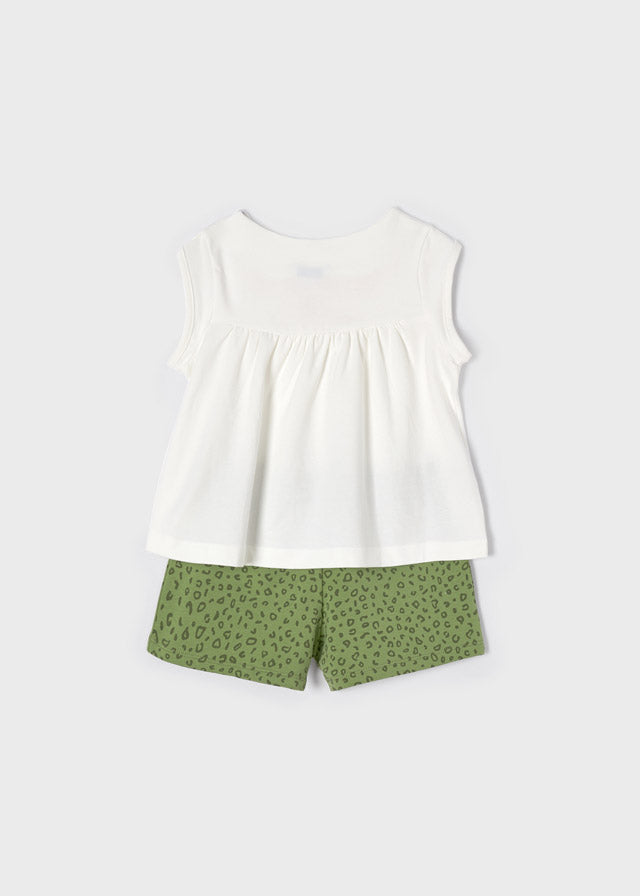 Conjunto short ECOFRIENDS bordados mini niña