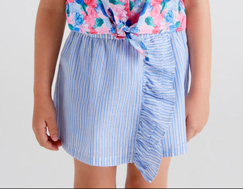 Falda short rayas mini niña