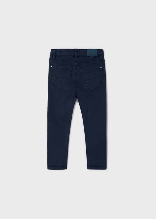 Pantalón marino sarga slim fit largo mini niño