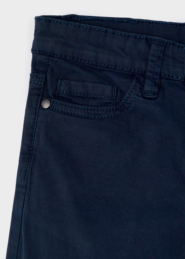 Pantalón marino sarga slim fit largo mini niño