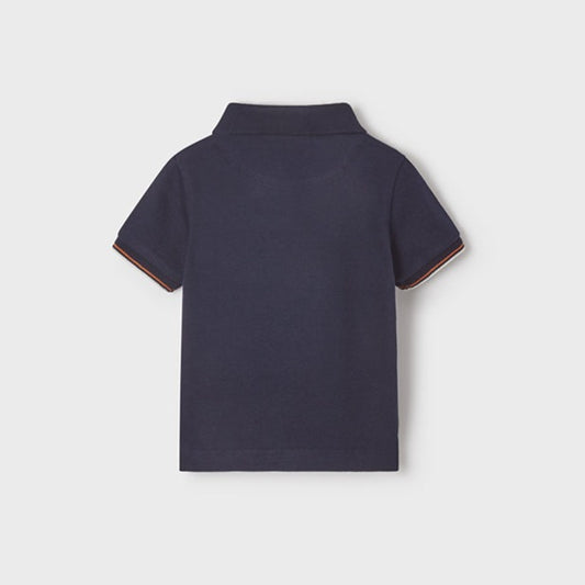 Playera polo manga corta vestir azul marino bebé niño