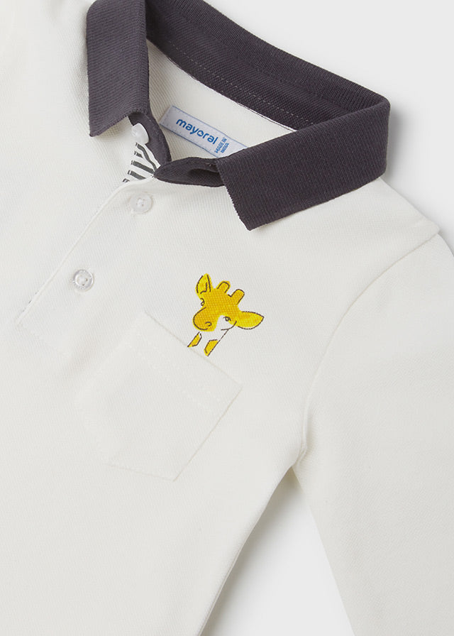 Playera polo manga larga Ecofriends bebé niño