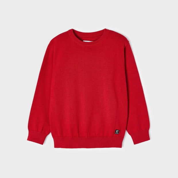 Suéter rojo con cuello redondo ECOFRIENDS mini niño