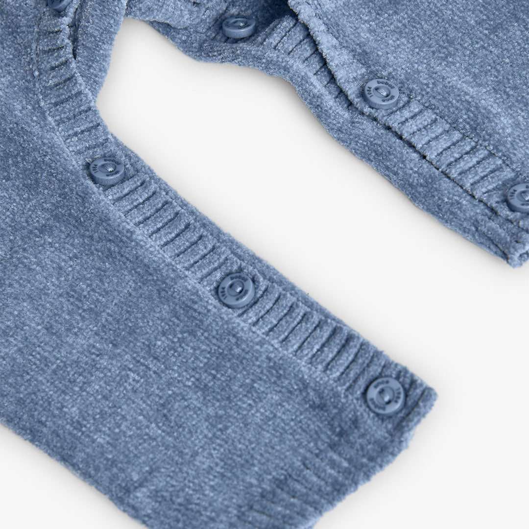 Mameluco tricot azul recién nacido