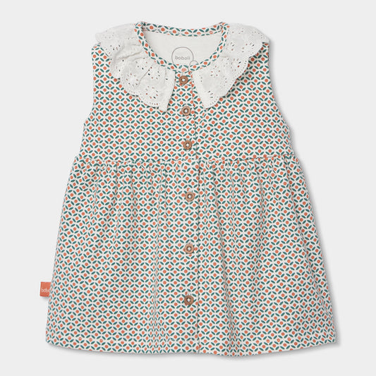 Vestido punto estampado bebé niña