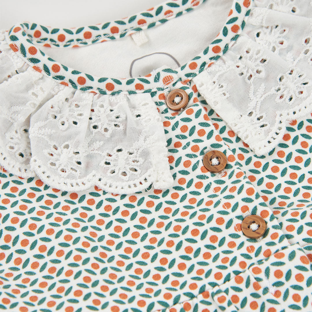 Vestido punto estampado bebé niña